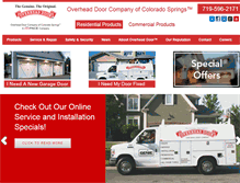 Tablet Screenshot of overheaddoorcoloradosprings.com